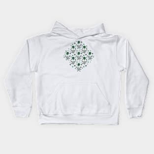 Green Flowers II Kids Hoodie